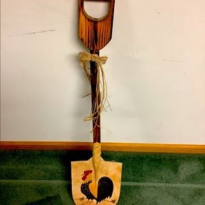 Decorative Hand Painted Rooster Shovel